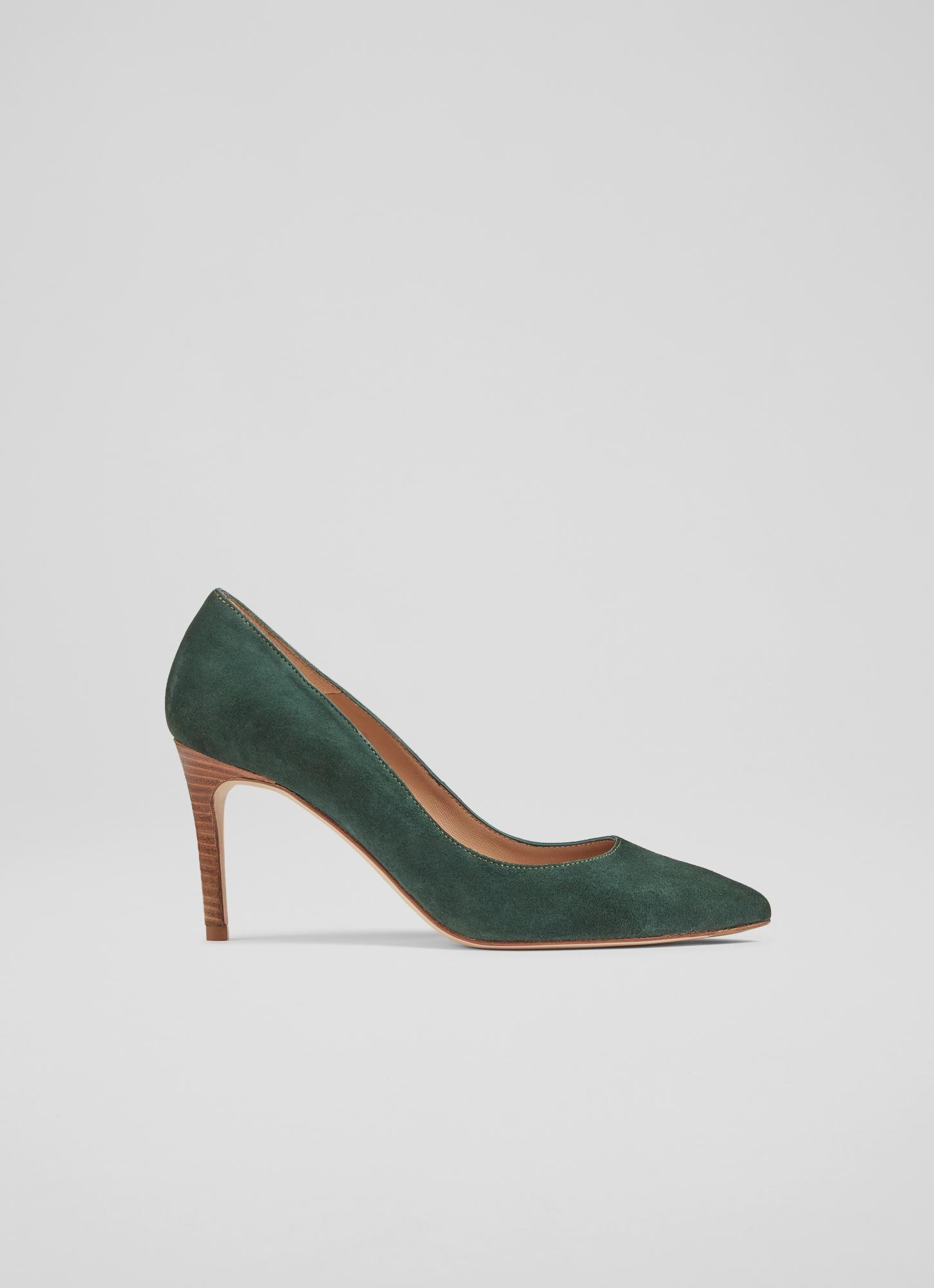 Forest green 2024 suede pumps